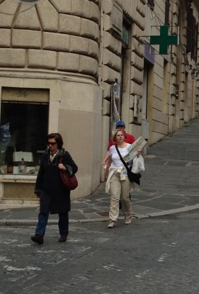 Tourists rome map Santa Maria Maggiore